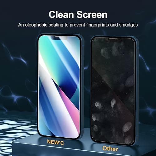 NEW'C 3 Pack Designed for iPhone 14,iPhone 13,iPhone 13 Pro Screen Protector (6.1 inches),Tempered Glass with easy installation tool included,Case Friendly Ultra Resistant thumbnail 5