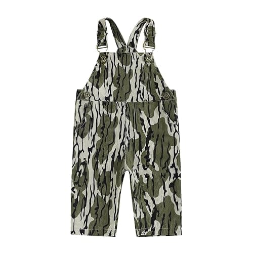 YOKJZJD Newborn Toddler Baby Boy Duck Deer Hunting Corduroy Suspender Pants Bib Overalls Little Hunter Fall Winter Outfits - Image 1