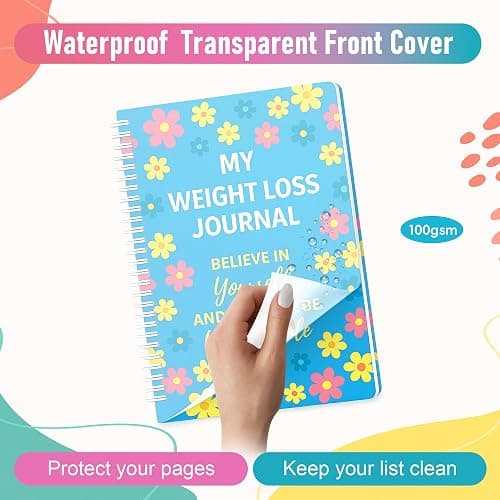 90-Day Weight Loss Planner – Spiral Bound Fitness & Wellness Journal with Daily & Weekly Trackers, Meal Planning, Habit & Workout Logs, 100 GSM No-Bleed Paper, Waterproof PVC Cover thumbnail 3