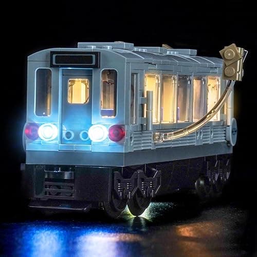 Hilighting Upgraded Led Light Kit Compatible with Lego Doc Ock Subway Train Scene Building Set, Lights Decoration Compatible with Lego 76321 (Model Not Included) thumbnail 2