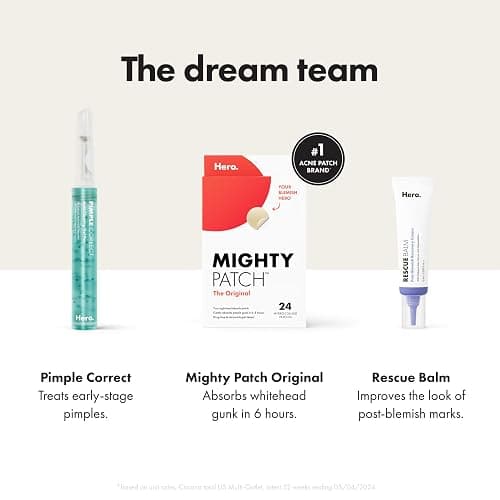 Mighty Patch Original patch from Hero Cosmetics – The #1 Hydrocolloid Acne Pimple Patch for Shrinking Zits and Whiteheads in 1 use; Nighttime Spot Stickers for Face and Skin (72 Count) thumbnail 5