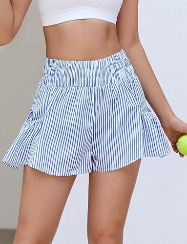 BMJL Womens High Waisted Shorts Athletic Running Shorts Workout Gym Quick Dry Flowy Shorts with Pockets thumbnail 4