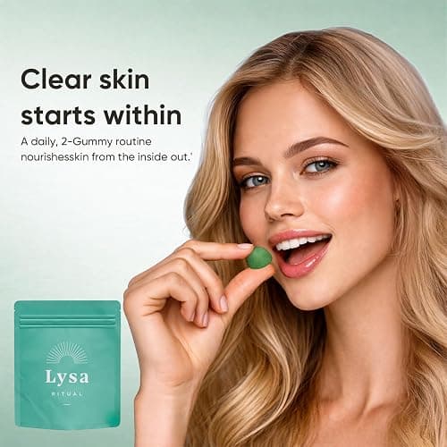 FWPTEI LYSA Acne Gummies, LYSA Ritual Acne Treatment Immune Support & Skin Health - High Potency Vegan Gummies, Sugar-Free, Gluten-Free Gummy Supplement, 60 Gummy thumbnail 7
