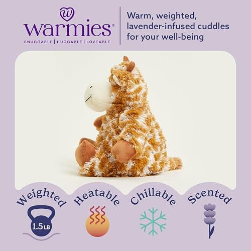 warmies Microwavable Stuffed Animals, Giraffe - Heated Stuffed Animal Plushie for Warmth - Cute Soft Plush Toys for Adults & Children (Boys, Girls, Babies & Toddlers) thumbnail 2