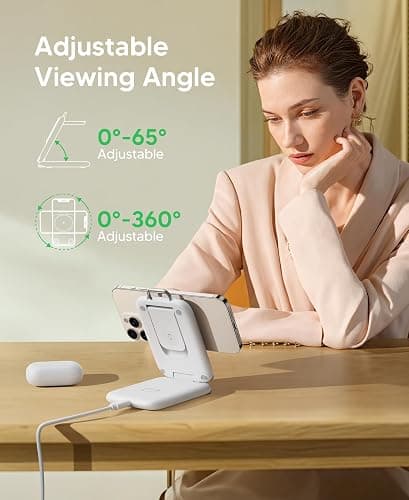PaktVault 2025 Traveling Fast Wireless Charging Station for Apple Devices, Magnetic 3 in 1 MagSafe Charger Stand for iPhone 17 16 15 14 13 12 Pro Max Plus Air, Apple Watch&Air pods Pro thumbnail 5