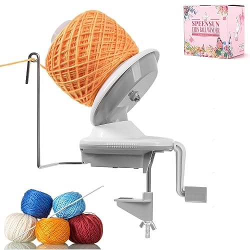 SPEENSUN Yarn Winder, Yarn Winder for Crocheting, 3.5 OZ Easy-to-Install and Efficiently Yarn Ball Winder with Lower Noise, Yarn Spinner for Crochet and Knitting Lover for Yarns Below Size 5 - Image 1