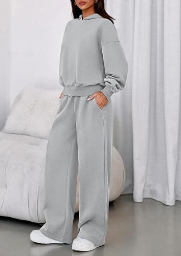 PRETTYGARDEN 2 Piece Lounge Sets for Women Matching Sweatsuits | Oversized Hoodies & Baggy Wide Leg Sweatpants,Casual Sweat Set,Workout Tracksuit,Airport Travel Outfits,Fashion Fall Clothes thumbnail 3