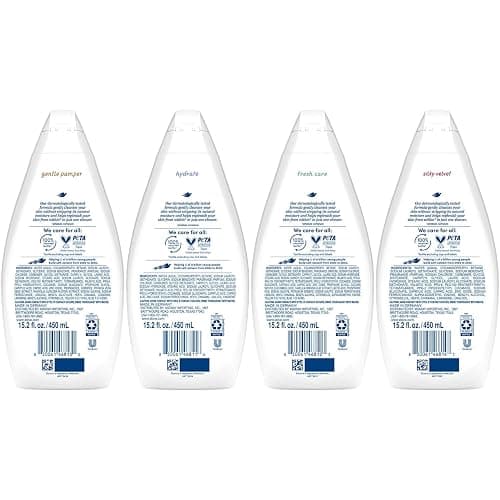 Dove Moisturizing Body Wash, Variety 6-Pack, 15.2 Oz Ea | Hydrate 2-Pack + Gentle Pamper, Fresh Care, and Silky Velvet | Moisturizing Shower Gel Liquid, Instantly Replenish Dry Skin thumbnail 2