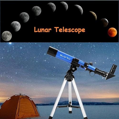 MaxUSee Kids Telescope 400x40mm with Tripod & Finder Scope, Portable Telescope for Kids & Beginners, Travel Telescope with 3 Magnification Eyepieces and Moon Mirror thumbnail 4