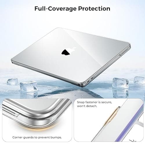 EooCoo for MacBook Neo Case 13 inch 2026 Model A3404, Crystal Clear | Crack & Scratch Resistant, Sturdy, Hard Shell Case & Sleeve Bag & Type C & Keyboard Skin & Screen Film, Mac Neo Accessories thumbnail 2