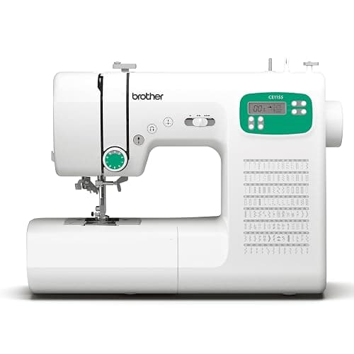 Brother CE1155 Computerized Sewing Machine, 110 Built-in Stitches, LCD Display, 7 Included Feet - Image 1
