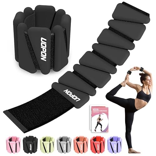 Wrist Ankle Weights for Women Set of 2, Adjustable Silicone Weighted Bangles, Wearable Ultra-durable Strips Weight Bracelet 2 lbs/4 lbs for Yoga, Pilates, Barre, Walking, Arm & Leg Workout - Image 1