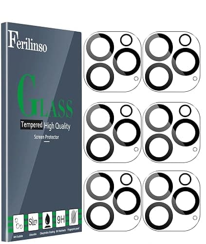 Ferilinso 6 Pack Camera Lens Protector for iPhone 16 Pro Max/iPhone 16 Pro [Phone Case Friendly], Accessories Camera Screen Protector Tempered Glass - Image 1