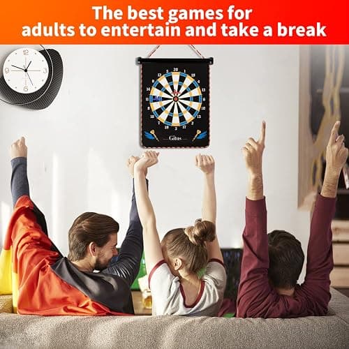 Gitus Magnetic Dart Board Indoor Outdoor Games for Kids with 12 Darts, Gifts for Teenage Boys Teen Boy Gift Ideas Gifts for Boys 8 9 10 11 12 13 14 Years Old Game Room Decor thumbnail 6