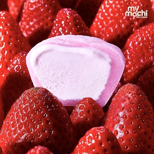 My/Mo Mochi Ice Cream, Ripe Strawberry, (Frozen), Pack of 6 thumbnail 6
