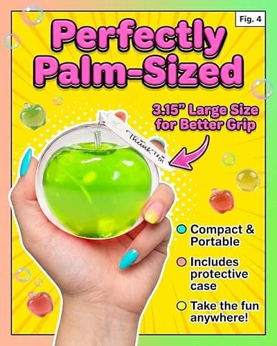 Apple Squishy, 3.15in Clear Cute Fruit Stress Balls, Soft Novelty Rebounding Squeeze Toys Glass Gloss Semi-Transparent,Fun Handmade Silicon Squishies Sticky for Anxiety Relief & Focus(4pcs) thumbnail 5