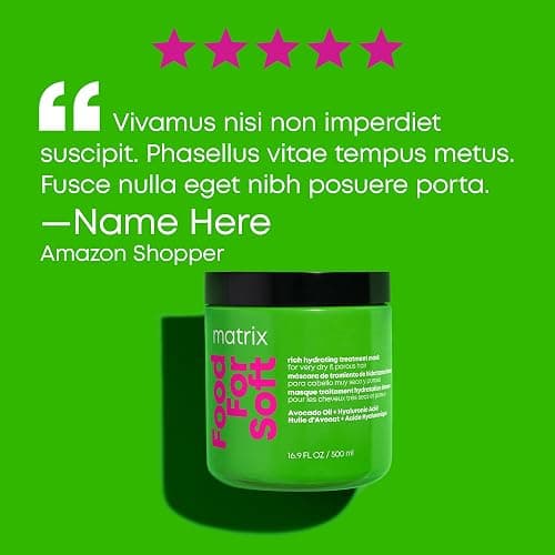 Matrix Rich Hydrating Treatment Mask for Very Dry and Porous Hair, With Avocado Oil and Hyaluronic Acid, Food For Soft, 500 ml thumbnail 11