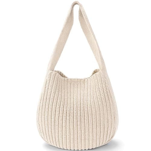hatisan Crochet Bags for Women - Summer Beach Tote, Aesthetic Hippie Knit Bag - Image 1