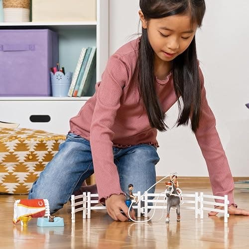 schleich HORSE CLUB — Mia's Vaulting Set, 18 Piece Horse Play Set with Rider, Horse, and Trainer, schleich Horse Toys for Girls and Boys Ages 5-12 thumbnail 2