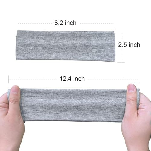 Fecawd 3PCS Headbands for Women Non Slip Elastic Sweat Hairbands Fashion Sports Hair Bands Soft Cloth Fabric Stretchy Headband for Workout Yoga Running thumbnail 7