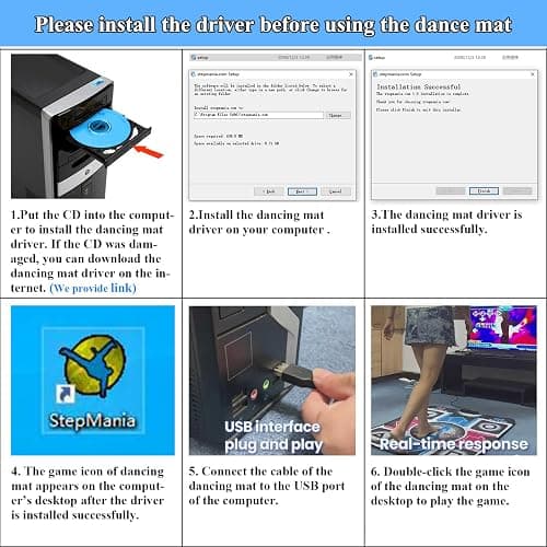 OSTENT USB Non-Slip Dancing Step Dance Mat Pad Blanket for PC Laptop Computer Video Game thumbnail 3