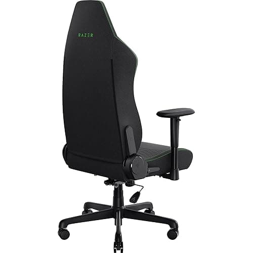 Razer Iskur V2 X Ergonomic Gaming Chair: Built-in Lumbar Support - Widened Seat Base - High Density Foam Cushions - Adjustable 152 Degree Recline - 2D Armrests - Plush Fabric Finish - Black thumbnail 11