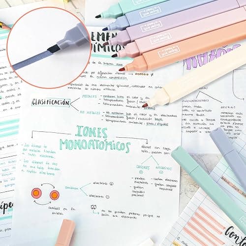 LWMTT Textmarker Pastell 12 Stück, Highlighter Pen Marker Pastell Assorted Farben, Aesthetic Textmarker Set, perfekt zum Hervorheben von Tagebuch oder Notizbuch in Schule thumbnail 6