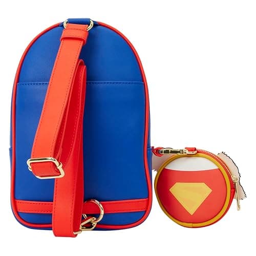 Loungefly Warner Bros.: DC Supergirl - Krypto - Sling Crossbody with Coin Bag - Large Compartment - Great for Kids & Adults - Collectible Bags thumbnail 4