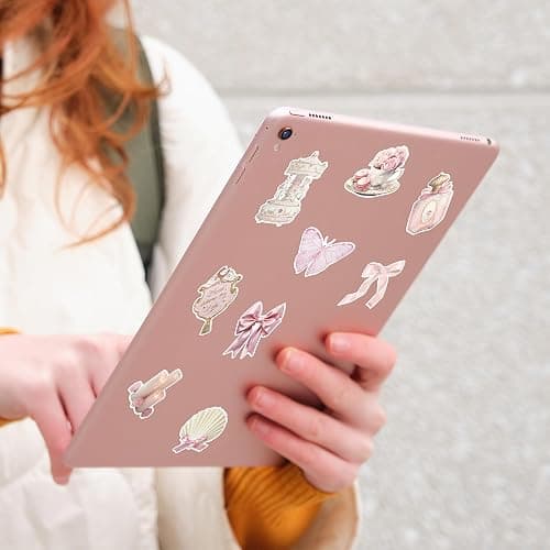CNhoqc Pink Coquette Aesthetic Stickers - 1000pcs Realistic Coquette Aesthetic Sticker Rolls Waterproof Vinyl Reusable Laptop Sticker Book Scrapbook Water Bottle Page Activity Pad Birthday Party Favor thumbnail 5