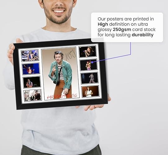 Harry Styles Signed Poster Print - Limited Edition Autograph Fan Gift – Collectible Memorabilia Merchandise (Unframed A3 (30x40cm)) thumbnail 4