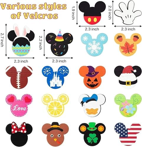 SUPYFD 19Pcs Cute Mouse Interchangeable Seasonal Welcome Door Sign for Front Door Decor, Welcome to Our Home Sign with Interchangeable Holiday Pieces for Farmhouse/Wall/Porch Decor and Housewarming thumbnail 4