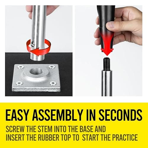 PLAYAPUT Portable Batting Tee for Baseball/Softball, Height Adjustment from 25-37 inch,Easy Transport Premium Baseball Tee with Rubber Top,Heave Duty Base Hitting Tee for Kids/Youths/Adults thumbnail 4