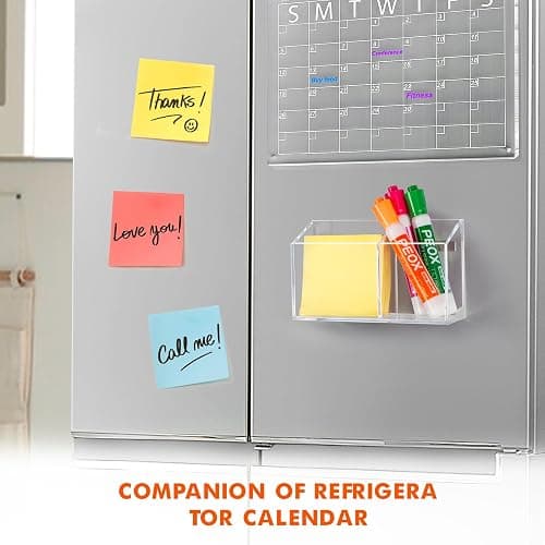 BEYGORM Magnetic Dry Erase Marker Holder for Whiteboard,Non-slip Acrylic Magnet Pen Holder for Fridge Refrigerator,Locker Organizer for Work,Locker Accessories,Pencil Cup for Desk,Marker Organizer thumbnail 4