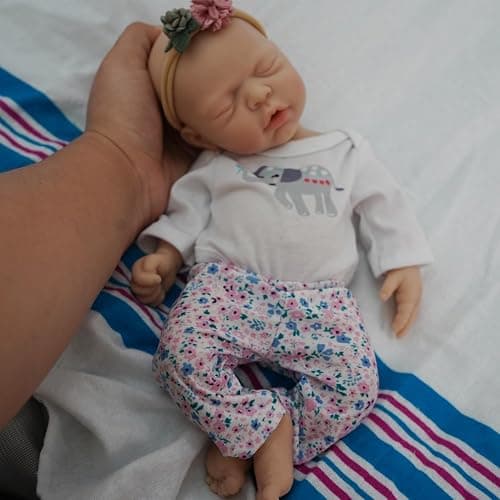 MYREBABY Lifelike Reborn Baby Dolls - 12-inch Full Silicone Newborn Girl, Real Life Baby Dolls with Clothes & Feeding Accessories Set for Kids Age 3+ thumbnail 4