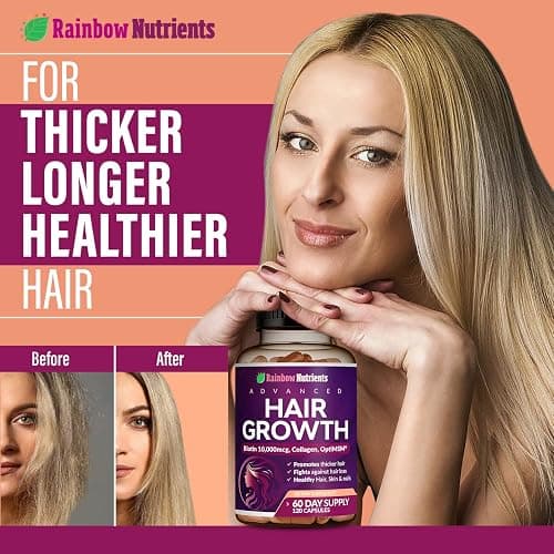 Hair Growth Vitamins for Women | Biotin 10,000mcg, Collagen, Patented OptiMSM®, goMCT®, Saw Palmetto | Naturally Regrow Stronger & Healthier Hair, Skin and Nails | Stops Hair Loss | 60 Day Supply thumbnail 4