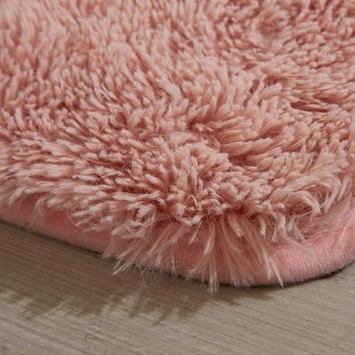 Sienna Blush Pink Rug for Living Room, Super Soft Anti-Slip Small Rugs for Bedroom Modern Fluffy Shaggy Area Rug Thick Pile Non-Shedding Floor Carpet, 80 x 150cm thumbnail 9