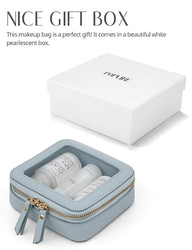 Popvibe Clear Makeup Bag Travel Cosmetic Case Transparent Toiletry Bag with Zipper, Portable Make Up Organizer Traveling Compact Car Bag for Essentials thumbnail 7