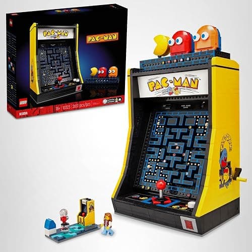 LEGO Icons PAC-Man Arcade Building Sets for Adults - Collectible Office, Book Shelf, or Bedroom Decor - Gifts for Christmas, Men & Women - W/Moving Handle to Recreate Game - 10323 thumbnail 7