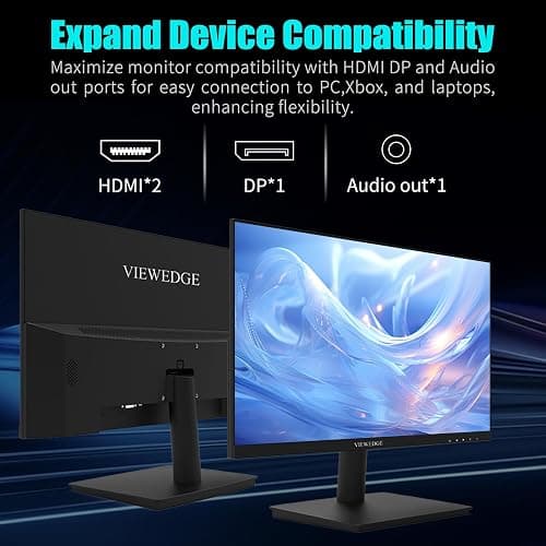 Viewedge 24 Inch Gaming Monitor with 180Hz, VA 1ms, FHD 1080p and HDR 10 PC Computer Monitor with 100% sRGB, Bluelight Filter, 2 HDMI & 1 DP Port, Support Freesync and Wall Mounted thumbnail 6