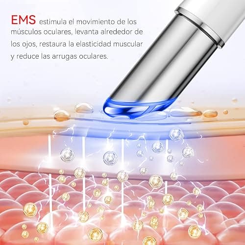 ANLAN Masajeador de Ojos, EMS Dispositivo de Ojos Antiarrugas y Antiedad, Luz Roja& Azu de LED Terapia, 40 ℃ Compresa Caliente, Mejora Ojeras, Bolsas, Hinchazón, Arrugas, Contorno de Ojos thumbnail 4