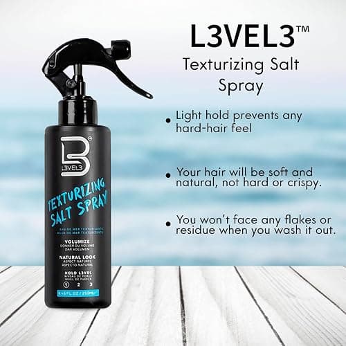 L3 Level 3 Sea Salt Texturizing Spray - Creates Beachy Waves and Texture - Casual Hair Finish thumbnail 3