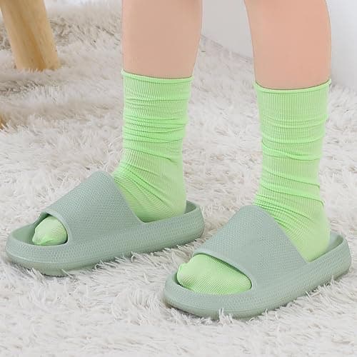 WYSBAOSHU Kids Cloud Slides Girls Boys Slip On Slide Sandals Comfort Non-Slip Thick Sole Slippers Summer Shower Shoes Pool Beach Water Shoes thumbnail 2