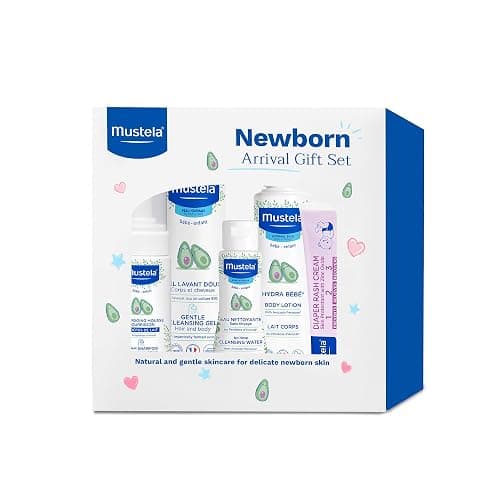 Mustela Newborn Arrival Gift Set - Baby Skincare & Bath Time Essentials - Natural & Plant Based - 5 Items Set - Image 1