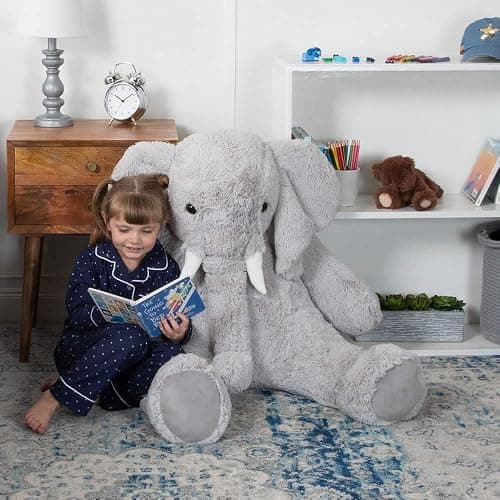 Vermont Teddy Bear Giant Elephant Stuffed Animal | Soft Emotional Support Elephant Plush, Crafted in USA | 4 Ft | Plush Toy for Kids & Adults | Giant Collection thumbnail 11