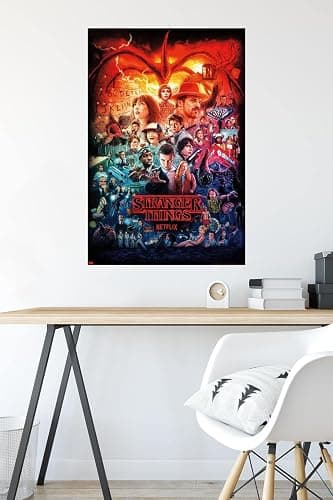 Netflix Stranger Things - Three Seasons One Sheet Wall Poster, 34L" x 22.4W", Unframed Version thumbnail 4