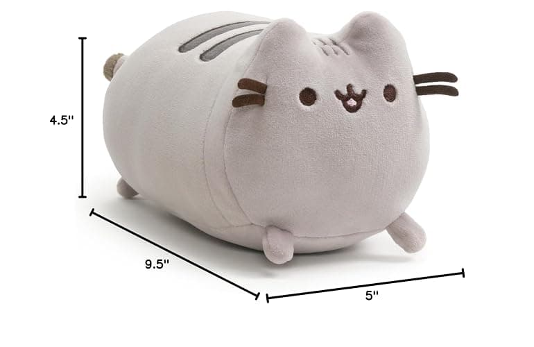 GUND Pusheen The Cat Squisheen Log Plush, Squishy Stuffed Animal for Ages 8 and Up, Gray, 6” thumbnail 2