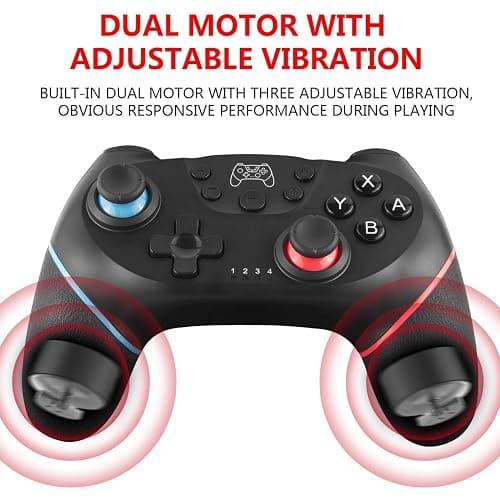 Diswoe Upgraded Wireless Controller for Switch/Lite/OLED/Switch 2 Pro Controller for Switch Remote Joystick Gamepad Supports Wake up, Gyro Axis, Turbo, Dual Vibration and Screenshot Function thumbnail 4