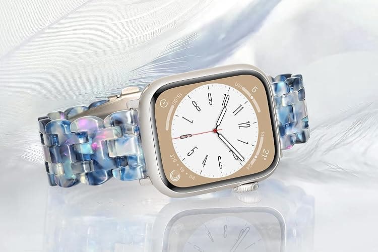 Pleixiu Lightweight Resin Band For Apple Watch Series 11 10 SE 9 8 7 6 5 4 3 2 1 Ultra 3 2, Fashion Adjustable Replacement Strap for iWatch Bands 38mm 40mm 41mm 42mm 44mm 45mm 46mm 49mm for Women Men thumbnail 3