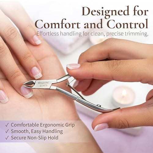 Professional Cuticle Cutter Trimmer Manicure Tools with Double Spring– Perfect Nail Care Tool for Manicure & Pedicure Beauty at Home/Spa/Saloon thumbnail 4