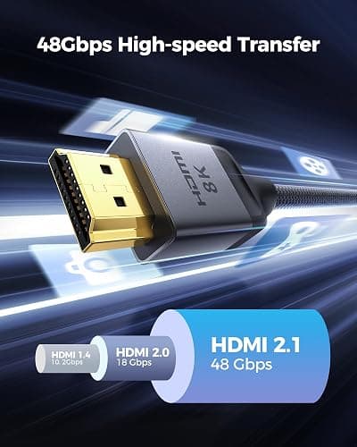 Silkland Certified HDMI 2.1 Cable, [4K@240Hz 144Hz 120Hz, 8K@60Hz] 1440P Ultra High Speed HDMI Cable 48Gbps (Upgrade Braided), HDR10+, eARC, HDCP 2.3, Compatible for Xbox/PS5/PS4/Roku TV-6.6ft thumbnail 7